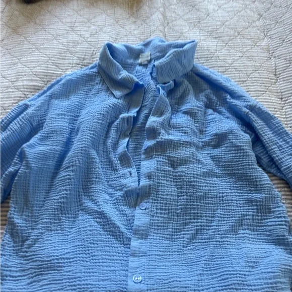 Shade and Shore Gauze SET Women's Light Blue Swim Cover-Up - Picture 8 of 13